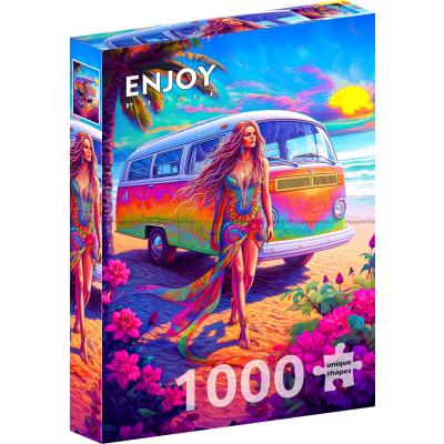 Billede af Solnedgang og frihed, 1000 brikker