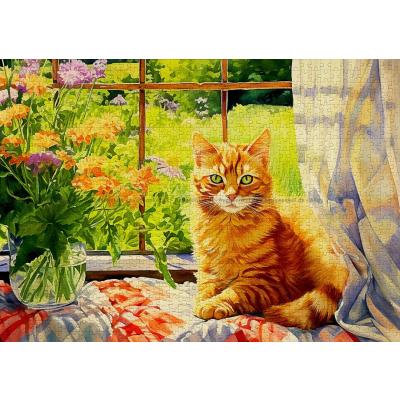Billede af Katten i vindueskarmen, 1000 brikker