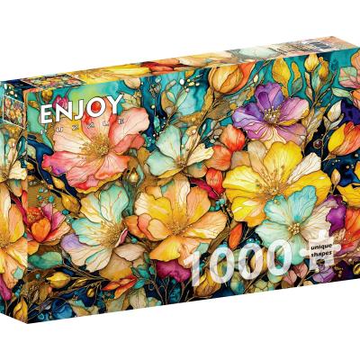 Blomsterdrøm i akvarel, 1000 brikker