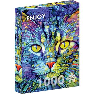 Katten i glasmosaik, 1000 brikker