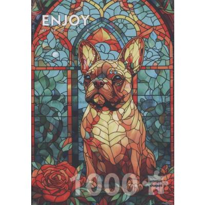Billede af Fransk bulldog i mosaik, 1000 brikker
