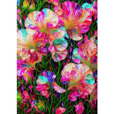 Billede af Ærteblomster i fuld flor, 1000 brikker