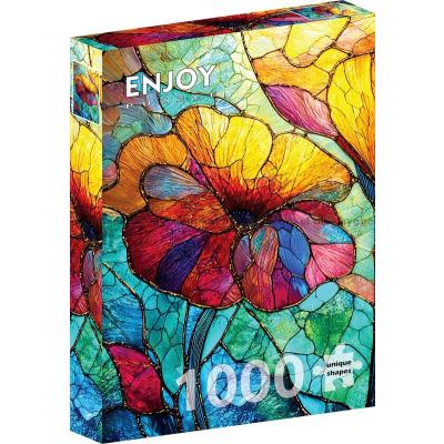 Blomstermosaik i sollyset, 1000 brikker