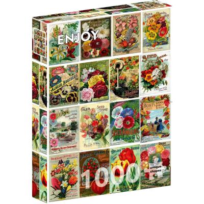 Billede af Farverige frøposer, 1000 brikker