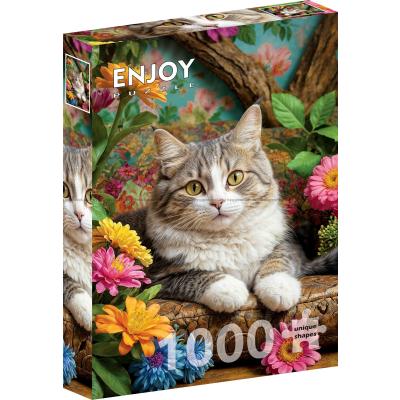 Katten i blomsterhaven, 1000 brikker