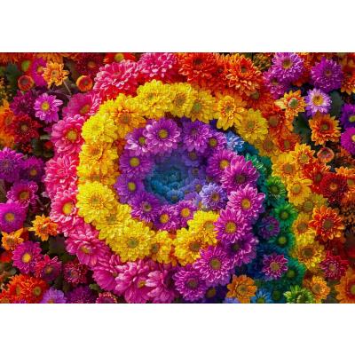 Billede af Farverig blomsterhvirvel, 1000 brikker