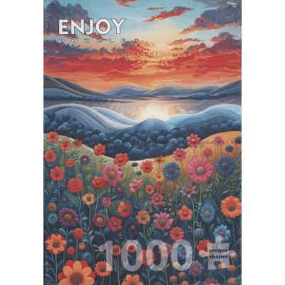 Billede af Blomstereng i morgensol, 1000 brikker