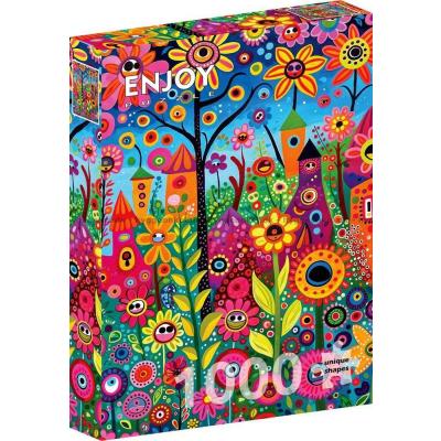 Billede af Blomstrende huse, 1000 brikker