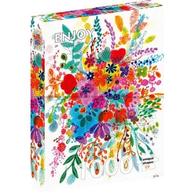 Billede af Vilde blomster i akvarel, 1000 brikker