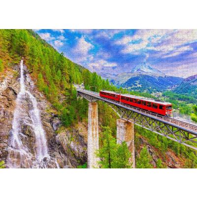 Billede af Schweiz: Gornergratbahn, 1000 brikker