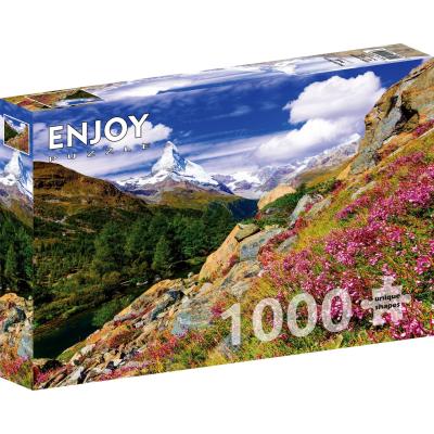 Schweiz: Matterhorn i sommeren, 1000 brikker