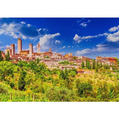 Billede af Italien: San Gimignano, 1000 brikker