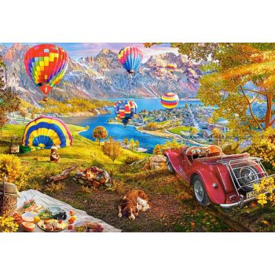 Billede af Bonito: Luftballoner over dalen, 1000 brikker