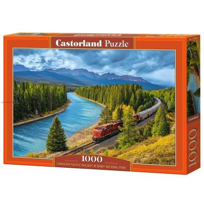 Billede af Canada: Toget kører igennem Banff National Park, 1000 brikker