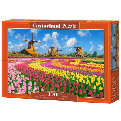 Billede af Farverige tulipanmarker i Holland, 1000 brikker