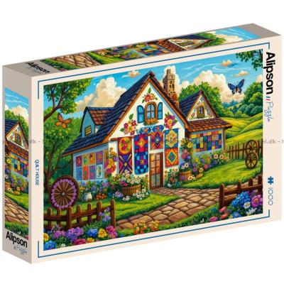 Billede af Det hyggelige patchworkhus, 1000 brikker