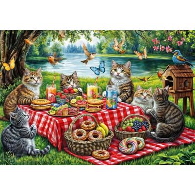 Billede af Kattenes picnic i det grønne, 1000 brikker