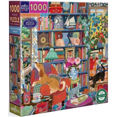 Billede af Ball: Dyrene i biblioteket, 1000 brikker