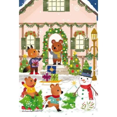 Billede af Jul i dyrenes by, 3x24 brikker