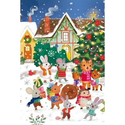 Billede af Jul i dyrenes by, 3x24 brikker