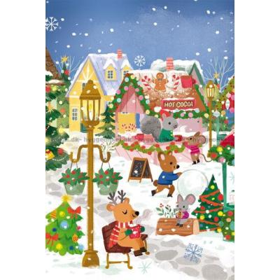 Billede af Jul i dyrenes by, 3x24 brikker