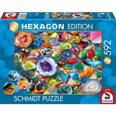 Billede af Hexagon: Ædelsten og krystaller, 592 brikker