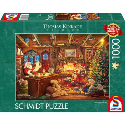 Kinkade: Julemandens forberedelser, 1000 brikker