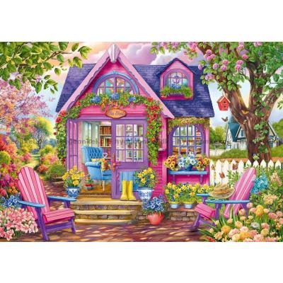 Billede af Det lille lilla hus - sommer, 1000 brikker