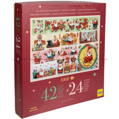 Billede af Julekalender: Julemandens hyggelige december, 24x42 brikker