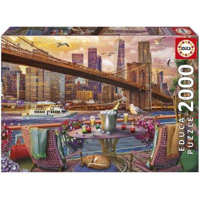 Billede af Romantisk aften ved Brooklyn Bridge, 2000 brikker