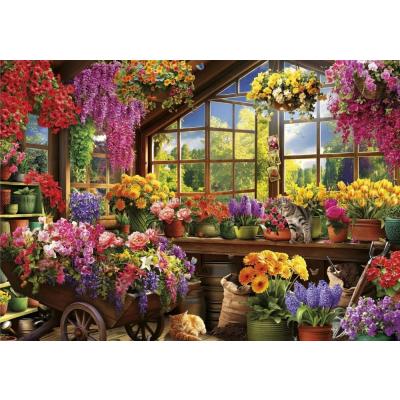 Billede af Blomsterfest i drivhuset, 1500 brikker
