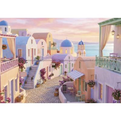 Billede af Aftenlys over Santorini, 1000 brikker
