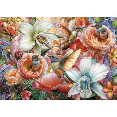 Billede af Kolibrier blandt blomster, 500 brikker