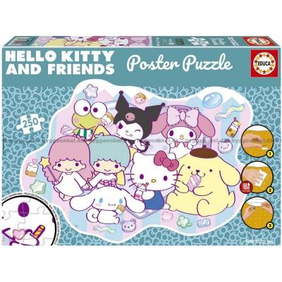 Billede af Hello Kitty og venner - Formet motiv, 250 brikker