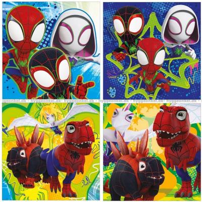 Billede af Marvel: Spidey og hans fantastiske venner - Dino Webs, 4 i 1, 12 brikker