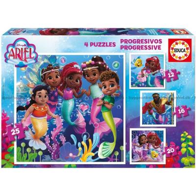 Billede af Disney prinsesser: Ariel, 4 i 1, 12 brikker