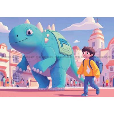 Billede af Den søde blå dinosaurer, 4 i 1, 20 brikker