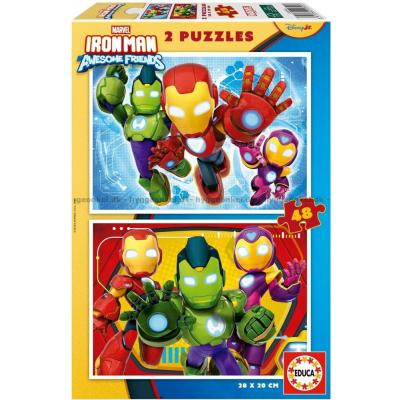 Billede af Marvel: Iron Man og hans fantastiske venner, 2x48 brikker