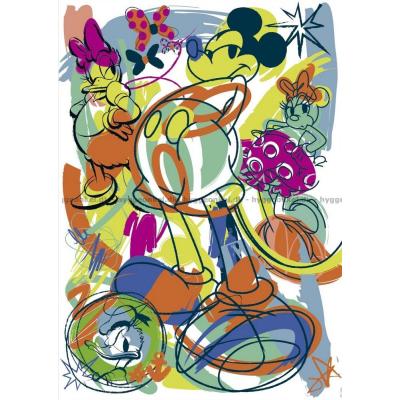 Billede af Disney: Mickey og venner i farverige streger, 500 brikker