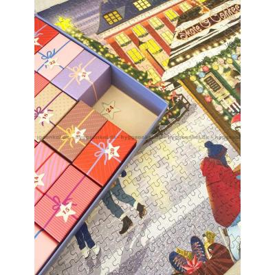 Billede af Julekalender: Jul på skøjtebanen, 24x42 brikker