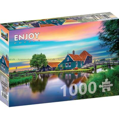 Billede af Holland: Morgengry ved bondegården, 1000 brikker