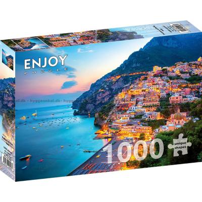 Billede af Positano i aftenlyset, 1000 brikker