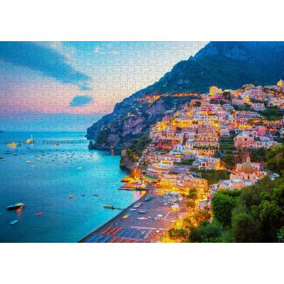 Billede af Positano i aftenlyset, 1000 brikker