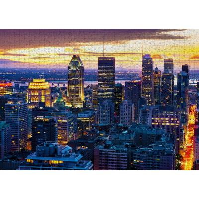 Billede af Montreal i skumringen, 1000 brikker