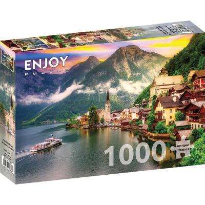 Billede af Hallstatt: Alpeidyl ved søen, 1000 brikker