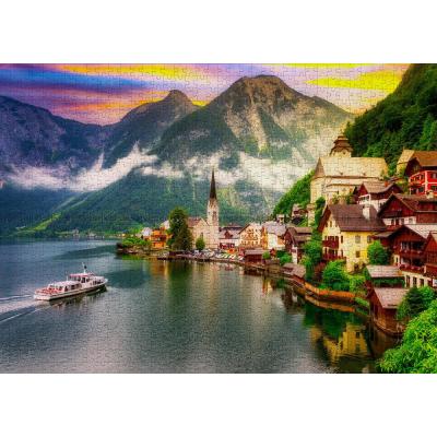 Billede af Hallstatt: Alpeidyl ved søen, 1000 brikker