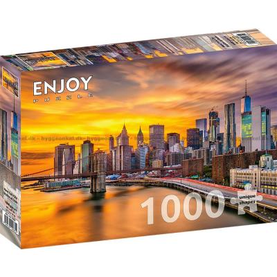 Billede af Solnedgang over New York, 1000 brikker