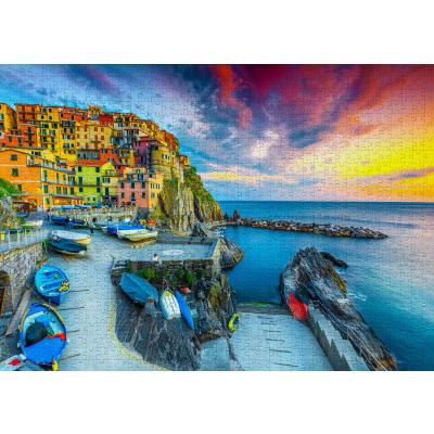 Billede af Solnedgang over Manarola, 1000 brikker