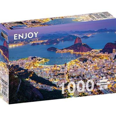Billede af Rio de Janeiro i aftenlyset, 1000 brikker