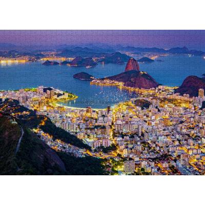 Billede af Rio de Janeiro i aftenlyset, 1000 brikker